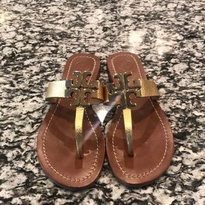 TORY BURCH GOLD SANDALS